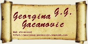 Georgina Gačanović vizit kartica